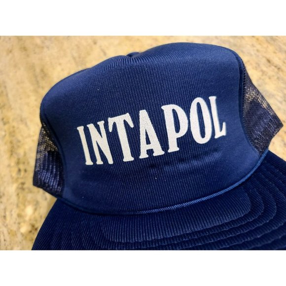 Vintage Intapol Cap Hat Mesh Snap Back Blue Toppers Inc One Size Fits All - Picture 5 of 5